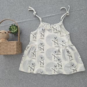 Kate Quinn Bunny Print Tie-Strap Top